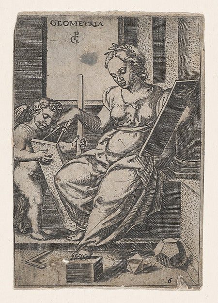 after Georg Pencz:Copy of Geometria -16x12"(A3) Poster