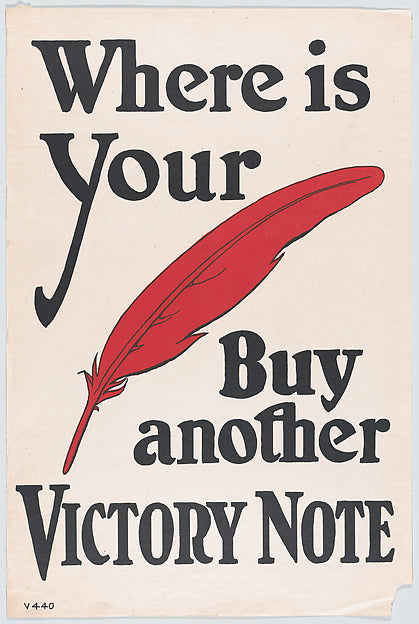 Anonymous:Where is your red feather 1919-16x12"(A3) Poster