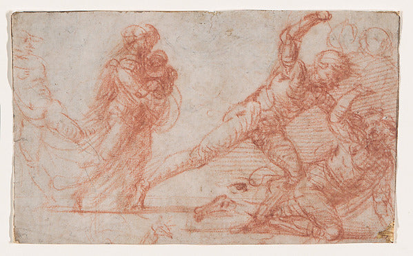 Figures Fighting 1472–1517-Fra Bartolomeo , Poster Print Wall Art