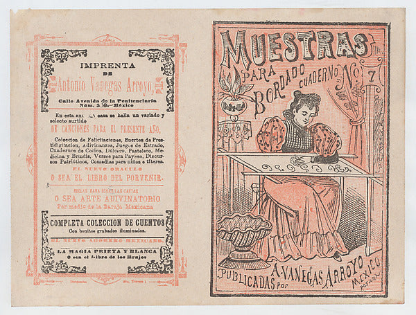 José Guadalupe Posada:Cover for 'Muestras para Bordado' a wo-16x12"(A3) Poster