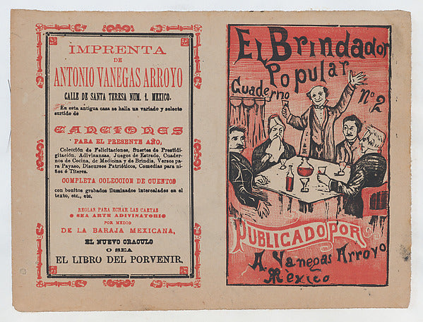 José Guadalupe Posada:Cover for 'El Brindador Popular' a man-16x12"(A3) Poster