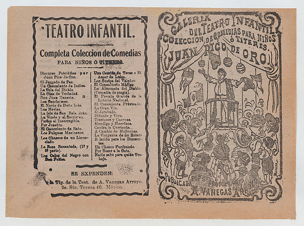 José Guadalupe Posada:Cover for 'Juan Pico de Oro' a man in -16x12"(A3) Poster