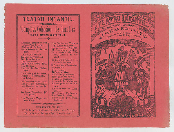 José Guadalupe Posada:Cover for 'Coleccion de Comedias y Zar-16x12"(A3) Poster
