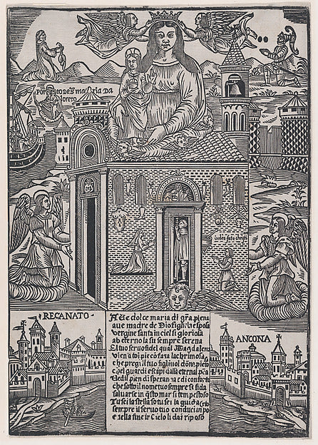 Anonymous, Italian - The Madonna of Loreto 18th century, Poster Print Wall Art