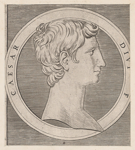 Speculum Romanae Magnificentiae - Octavian from The Twelve Ca, Poster Print Wall Art