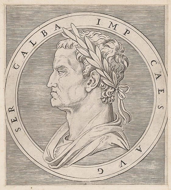 Speculum Romanae Magnificentiae - Galba from The Twelve Caesar, Poster Print Wall Art