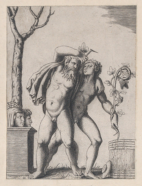 Speculum Romanae Magnificentiae - Young and Old Bacchant c1514–, Poster Print Wall Art