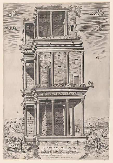 Speculum Romanae Magnificentiae: The Septizodium 1582-Giovanni,16x12"(A3)Poster