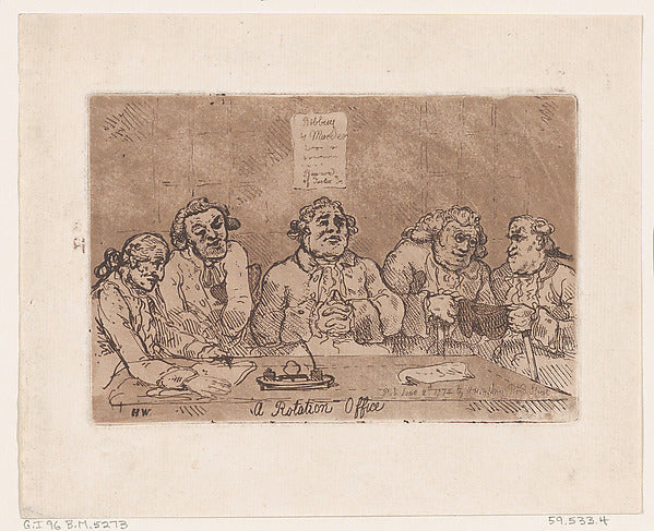 A Rotation Office June 8, 1774-After Henry Wigstead ,16x12"(A3)Poster