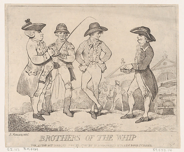 Brothers of the Whip November 27, 1781-Thomas Rowlandson, Afte, Poster Print