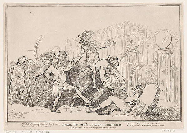 Naval Triumph or Favors Conferred November 13, 1780-Thomas Ro,16x12"(A3)Poster