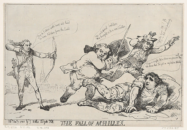 The Fall of Achilles January 7, 1785-Thomas Rowlandson , Poster Print