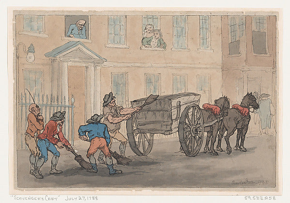 Thomas Rowlandson:Scavenger's Cart 1788-16x12"(A3) Poster