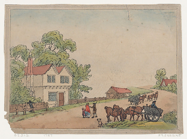 Thomas Rowlandson:Rustic Sketch 1787-16x12"(A3) Poster