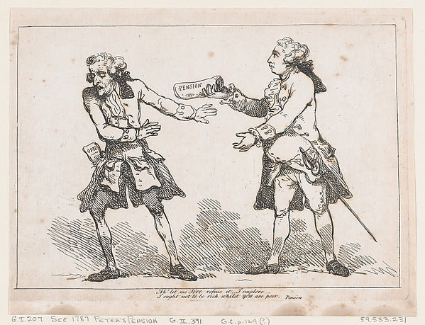 Thomas Rowlandson:Ah' let me Sire refuse it... from Peter's -16x12"(A3) Poster