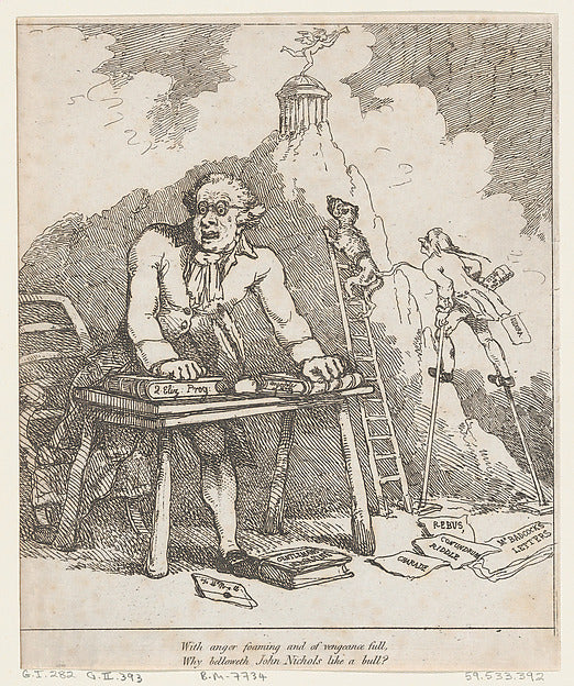 Thomas Rowlandson:With Anger Foaming... from Benevolent Epis-16x12"(A3) Poster