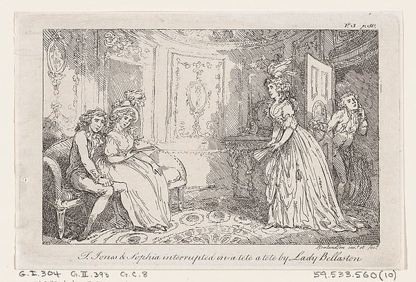 Thomas Rowlandson:T. Jones & Sophia interrupted in a tete a -16x12"(A3) Poster