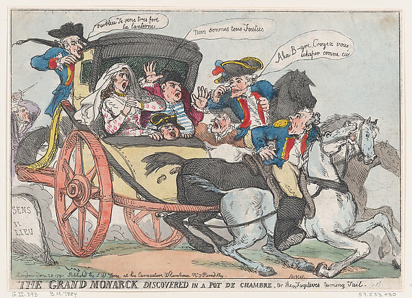 Thomas Rowlandson:The Grand Monarck Discovered in a Pot de C-16x12"(A3) Poster