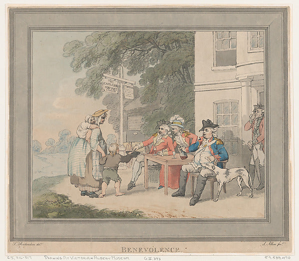 Samuel Alken , After Thomas Rowlandson:Benevolence November -16x12"(A3) Poster