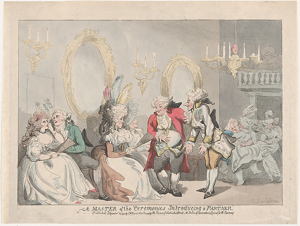 Thomas Rowlandson:A Master of the Ceremonies Introducing a P-16x12"(A3) Poster