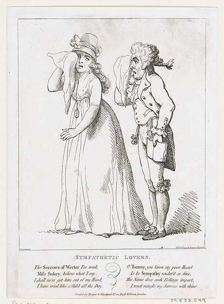 After George Moutard Woodward:Sympathetic Lovers February 6,-16x12"(A3) Poster