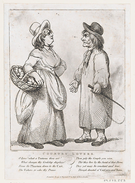 After George Moutard Woodward:Country Lovers March 15, 1798-16x12"(A3) Poster