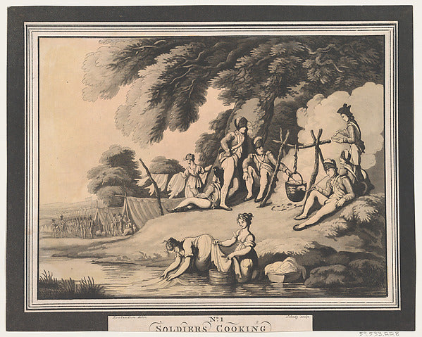 Heinrich Joseph Schu?tz , After Thomas Rowlandson:Soldiers C-16x12"(A3) Poster