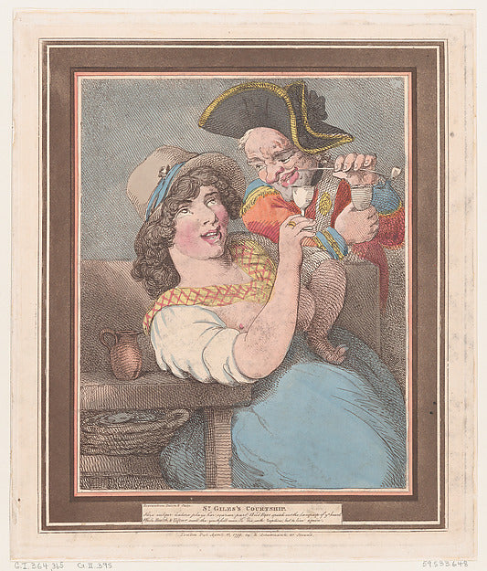 Thomas Rowlandson:St Giles's Courtship April 10, 1799-16x12"(A3) Poster