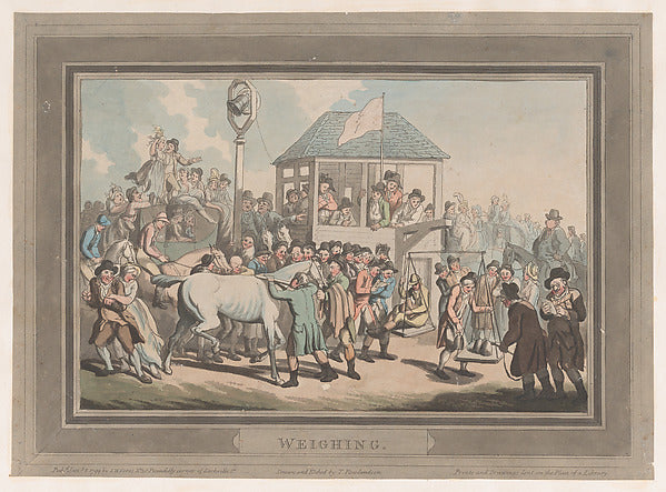 Thomas Rowlandson:Weighing January 1, 1799-16x12"(A3) Poster