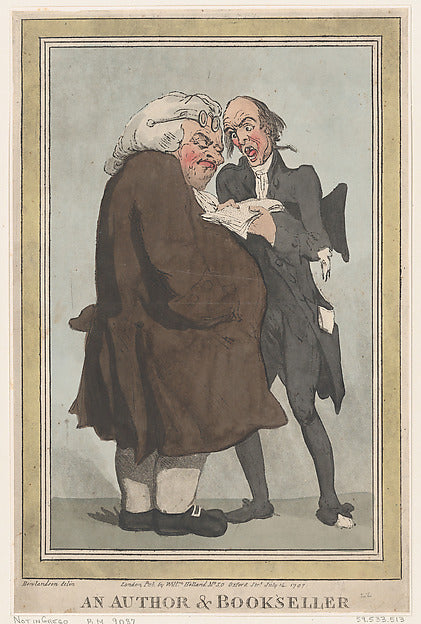 Thomas Rowlandson:An Author & Bookseller July 14, 1797-16x12"(A3) Poster