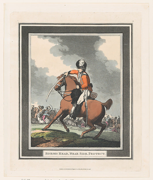 Thomas Rowlandson:Horses Head Near Side Protect September 1,-16x12"(A3) Poster