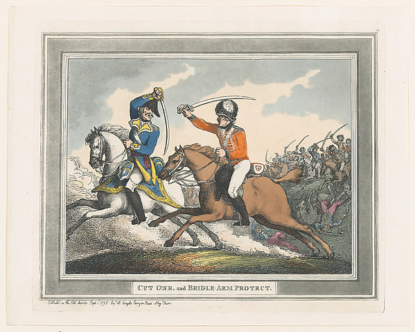Thomas Rowlandson:Cut One and Bridle Arm Protect September 1-16x12"(A3) Poster