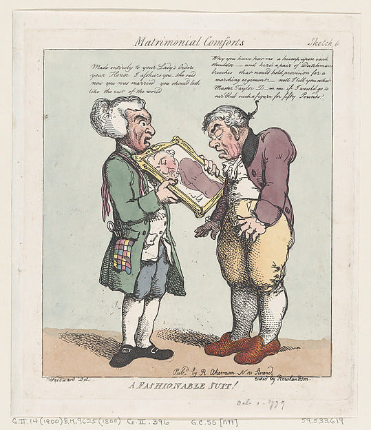 Thomas Rowlandson , After George Moutard Woodward:A Fashiona-16x12"(A3) Poster