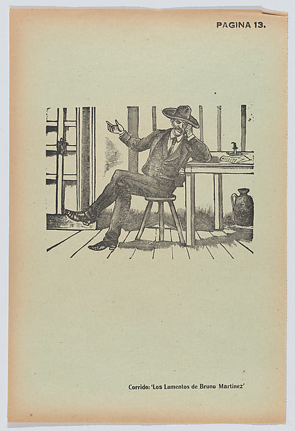 José Guadalupe Posada:Page 13: Bruno Martinez lamenting from-16x12"(A3) Poster