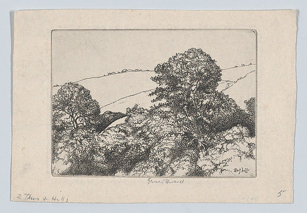 Ernest Haskell:Trees and Hills n. d.-16x12"(A3) Poster