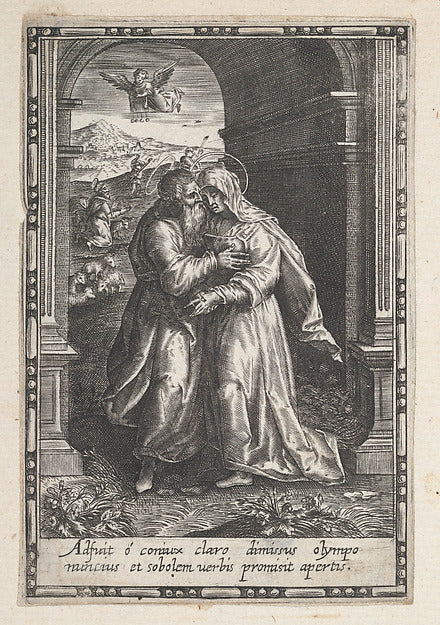 Anonymous:Joachim and Anne Meeting at the Golden Gate 1590–c-16x12"(A3) Poster