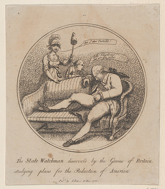 The State Watchman Discovered by the Genius of Britain Studyin, Poster Print
