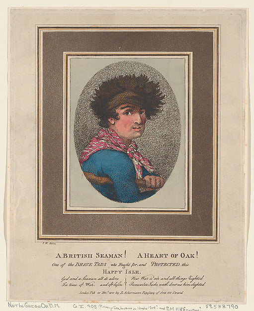 Thomas Rowlandson , After Alfred Mills:A British Seaman! A H-16x12"(A3) Poster