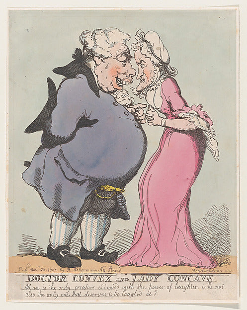 Doctor Convex and Lady Concave November 20, 1802-Thomas Rowlan,16x12"(A3)Poster