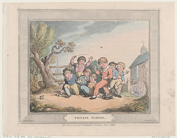 Thomas Rowlandson:Private School May 10, 1802-16x12"(A3) Poster
