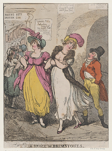 Thomas Rowlandson:A Brace of Brimstones April 1806-16x12"(A3) Poster