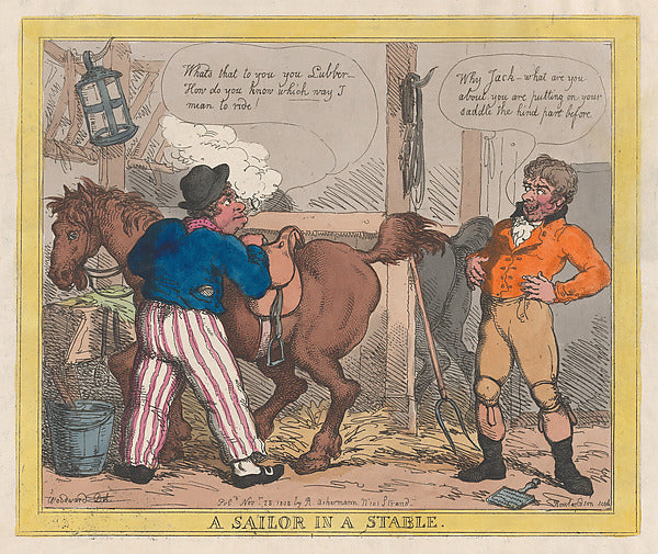 Thomas Rowlandson , After George Moutard Woodward:A Sailor i-16x12"(A3) Poster