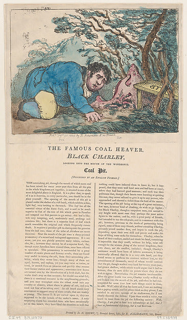 Thomas Rowlandson:The Famous Coal Heaver Black Charley Looki-16x12"(A3) Poster