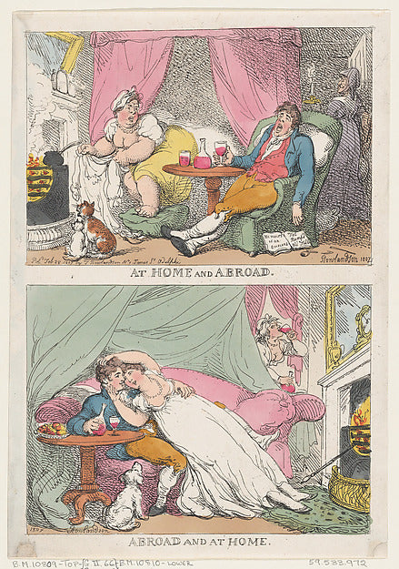 Thomas Rowlandson:At Home and Abroad Abroad and At Home Febr-16x12"(A3) Poster