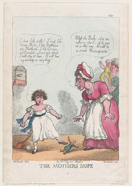 Thomas Rowlandson , After George Moutard Woodward:The Mother-16x12"(A3) Poster