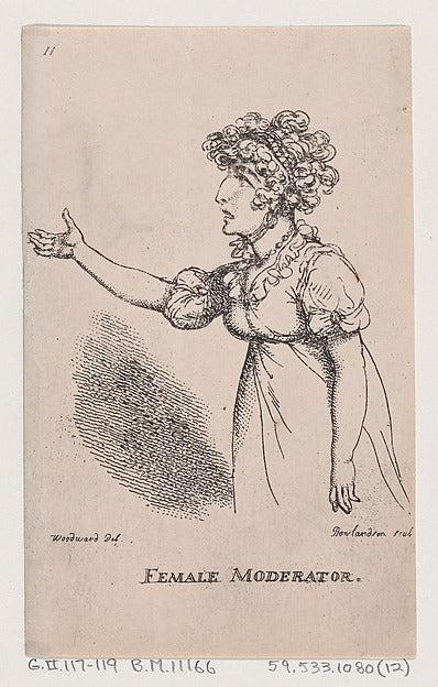 Thomas Rowlandson , After George Moutard Woodward:Female Mod-16x12"(A3) Poster