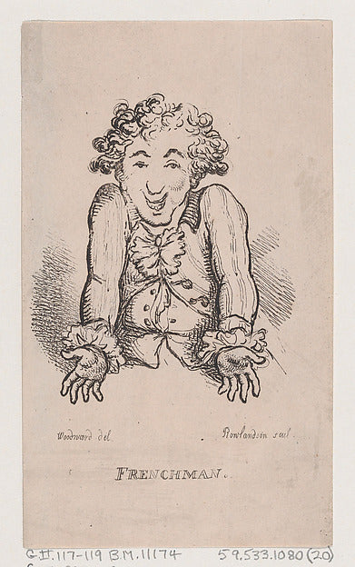 Thomas Rowlandson , After George Moutard Woodward:Frenchman -16x12"(A3) Poster