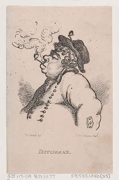 Thomas Rowlandson , After George Moutard Woodward:Dutchman A-16x12"(A3) Poster