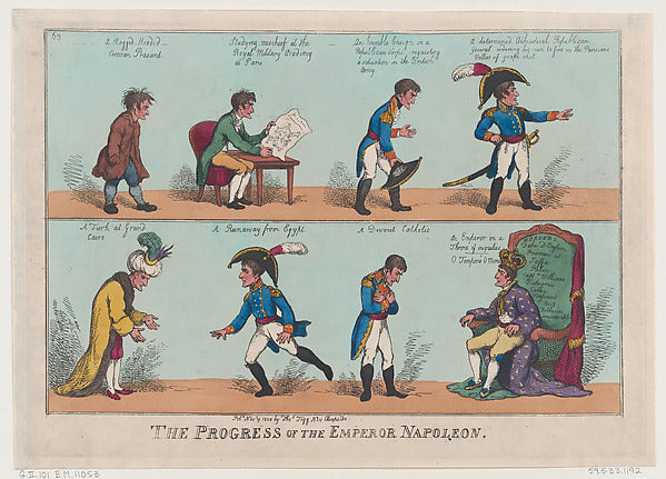 Thomas Rowlandson:The Progress of the Emperor Napoleon Novem-16x12"(A3) Poster