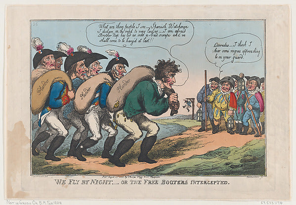Thomas Rowlandson , After George Moutard Woodward:We Fly By -16x12"(A3) Poster